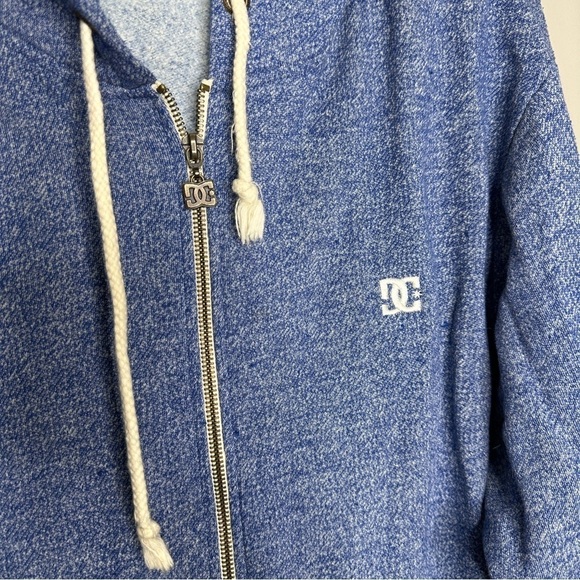 DC heathered blue full zip hoodie - Picture 4 of 5